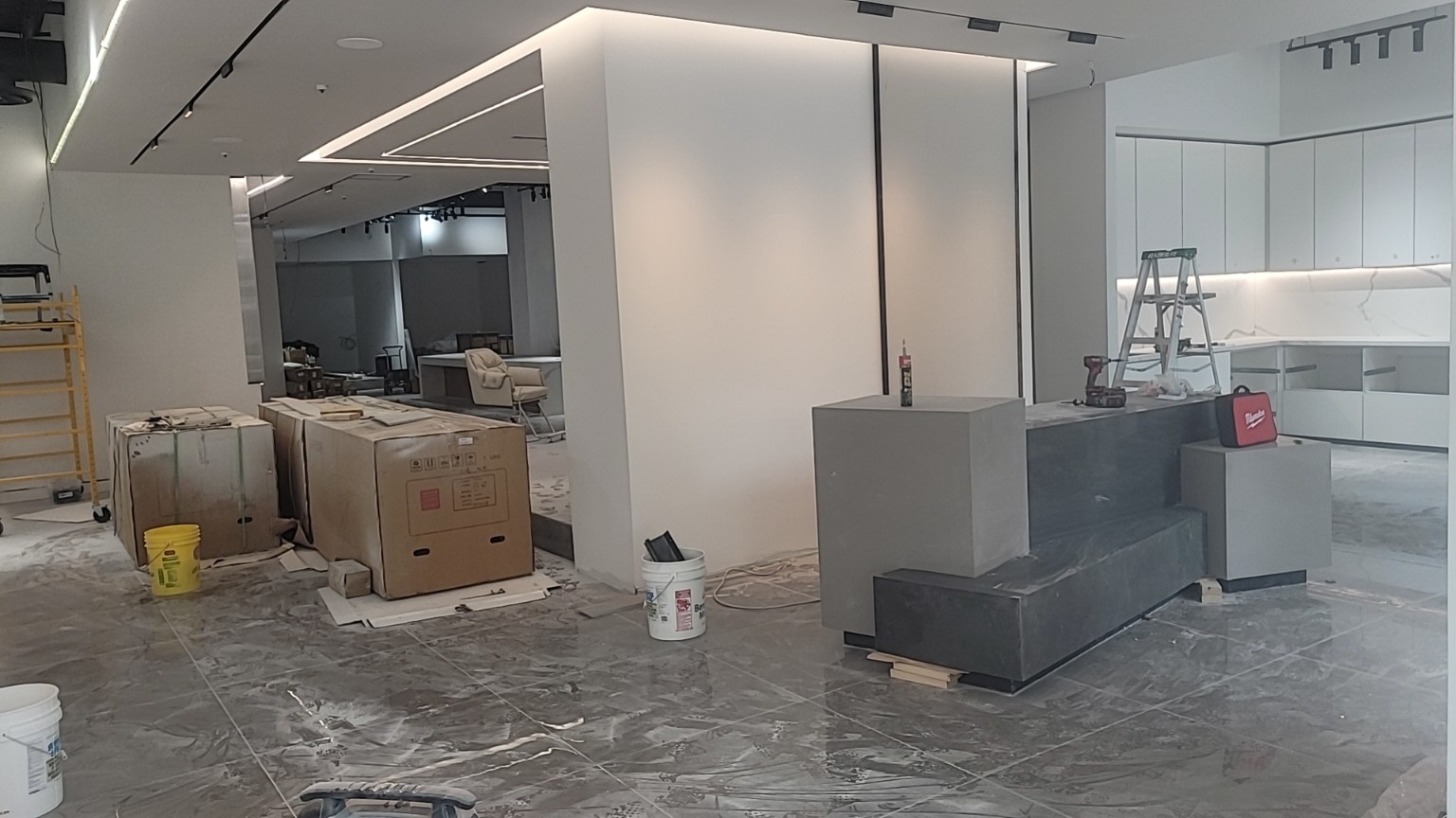 Reborn X Hair Salon construction progress at 5233 Yonge Street - view 12