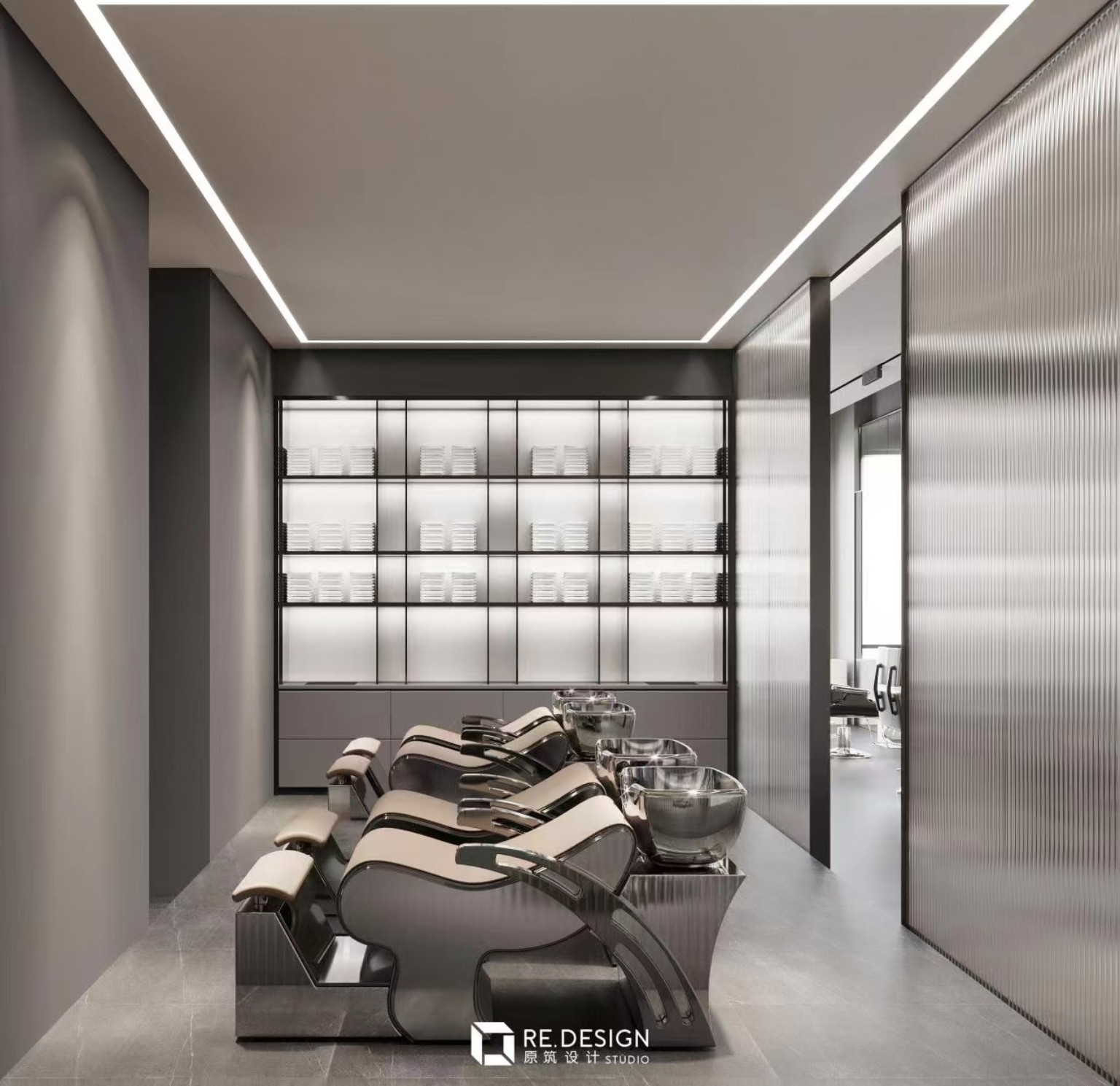 Reborn X Hair Salon design concept at 5233 Yonge Street - view 2