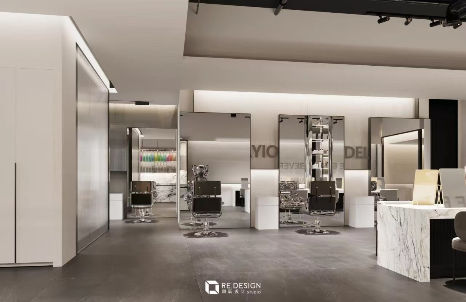 Reborn X Hair Salon design concept at 5233 Yonge Street - view 6