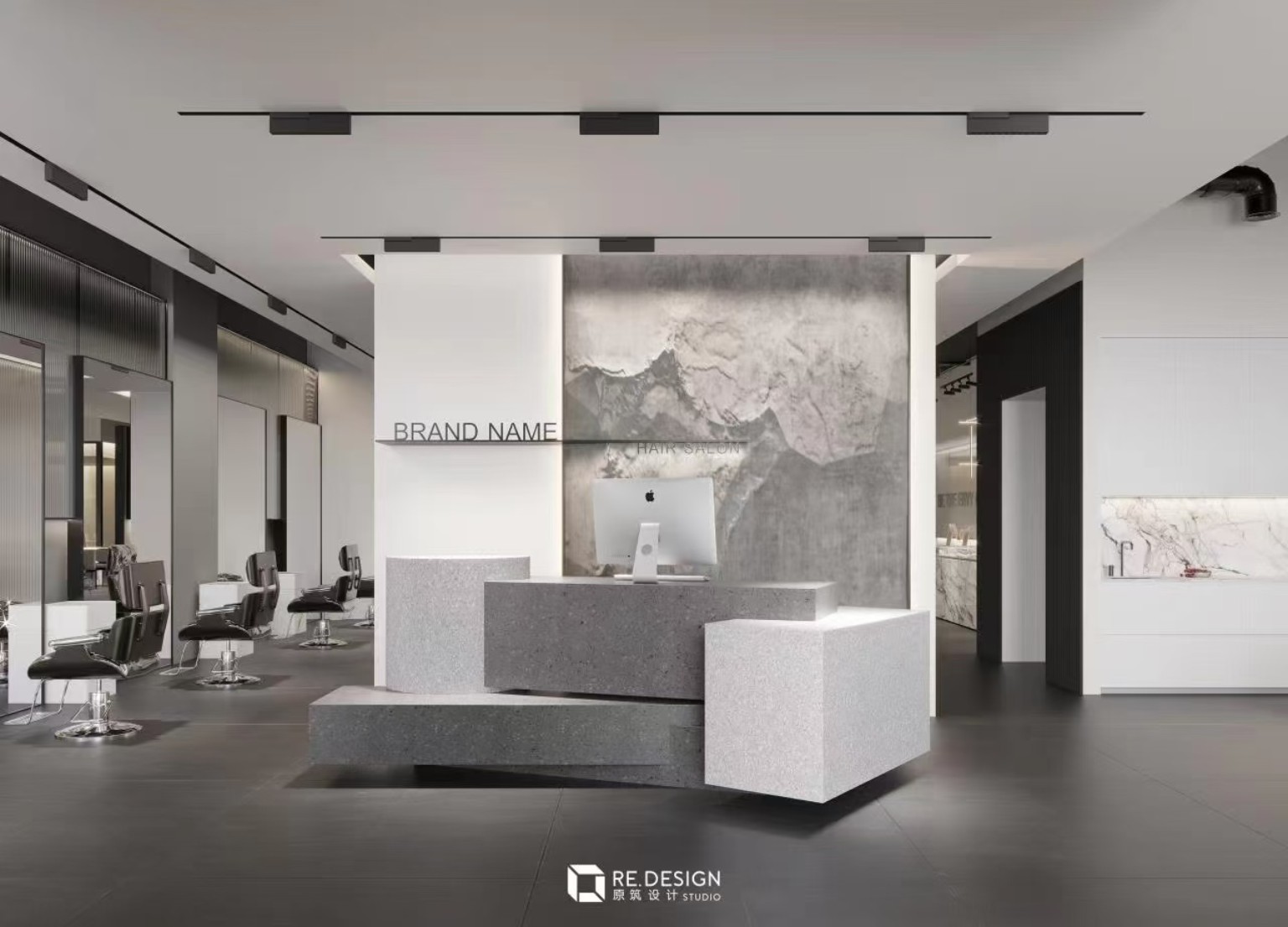 Reborn X Hair Salon design concept at 5233 Yonge Street - view 8
