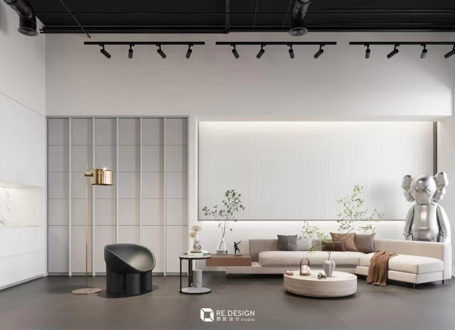 Reborn X Hair Salon design concept at 5233 Yonge Street - view 1