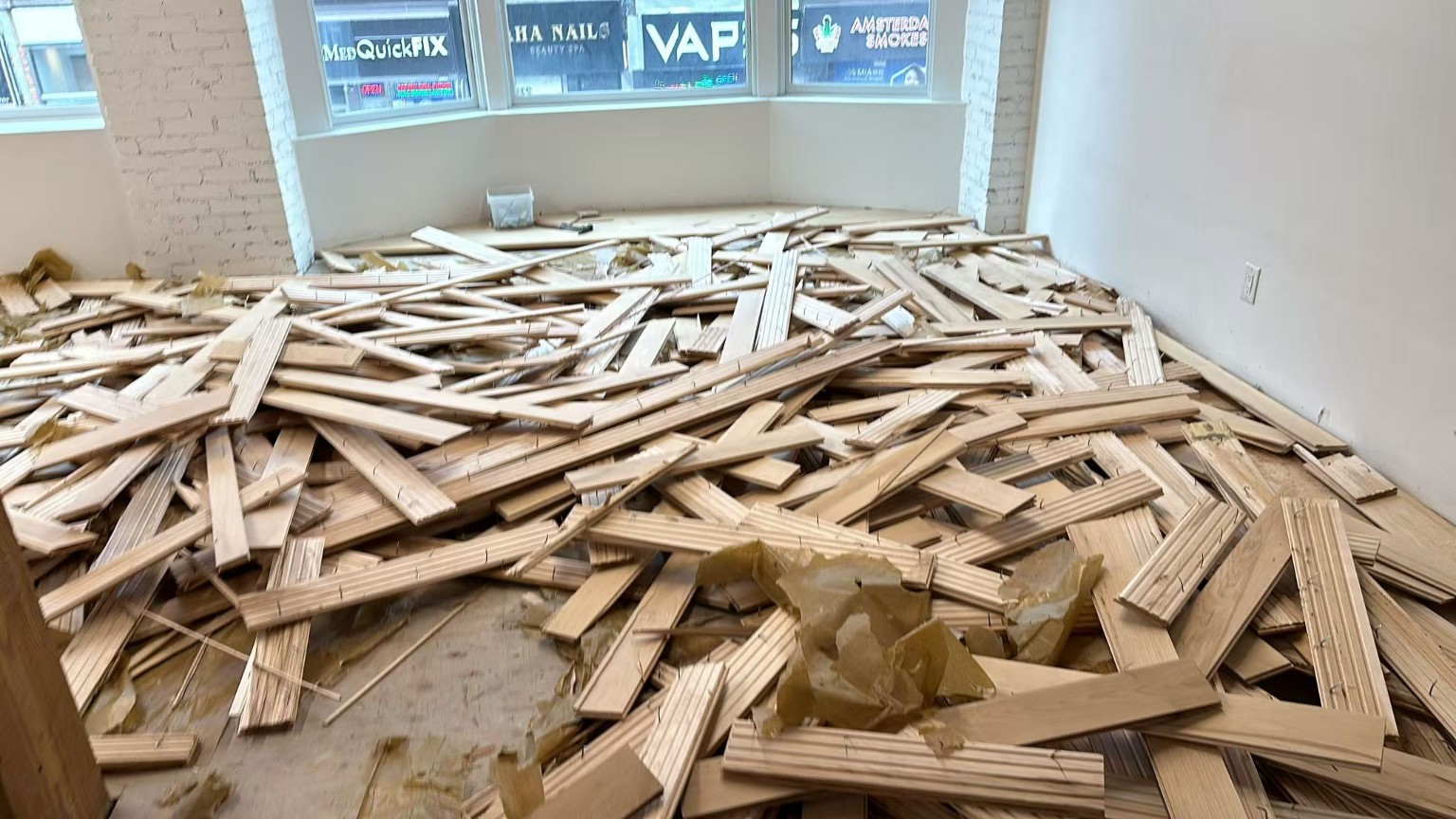 WAHOO second-floor construction progress at 577 Yonge Street - view 7